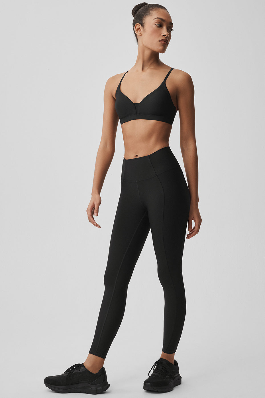 Airlift High Waist 7/8 Fine Line Legging   Black