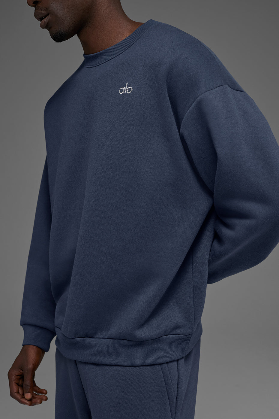 Alternative view of Accolade Crew Neck Pullover   Navy