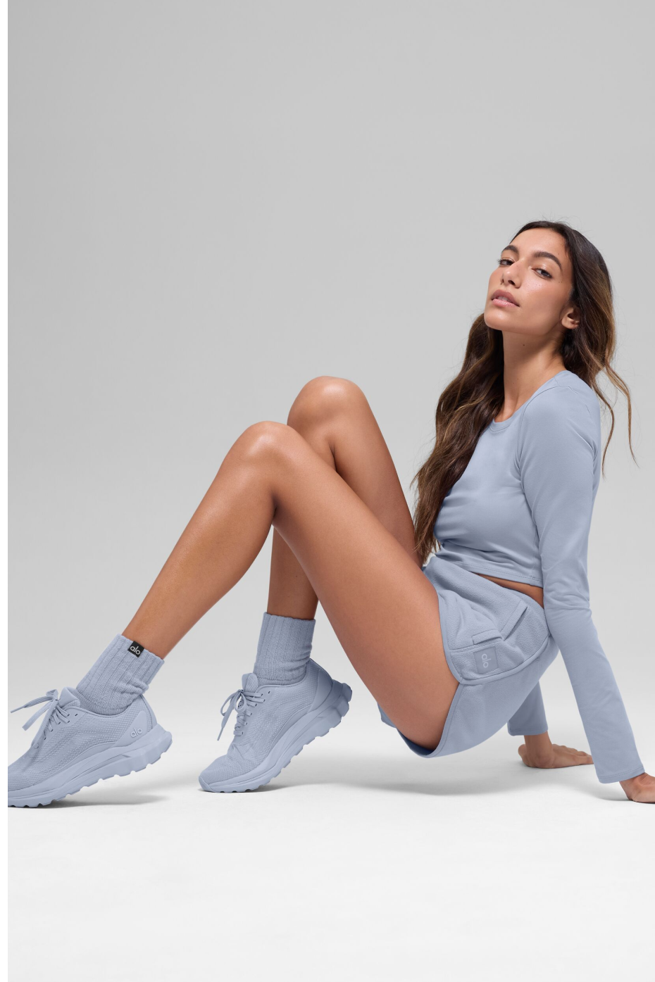 Alternative view of Unisex Half Crew Scrunch Sock   Winter Frost