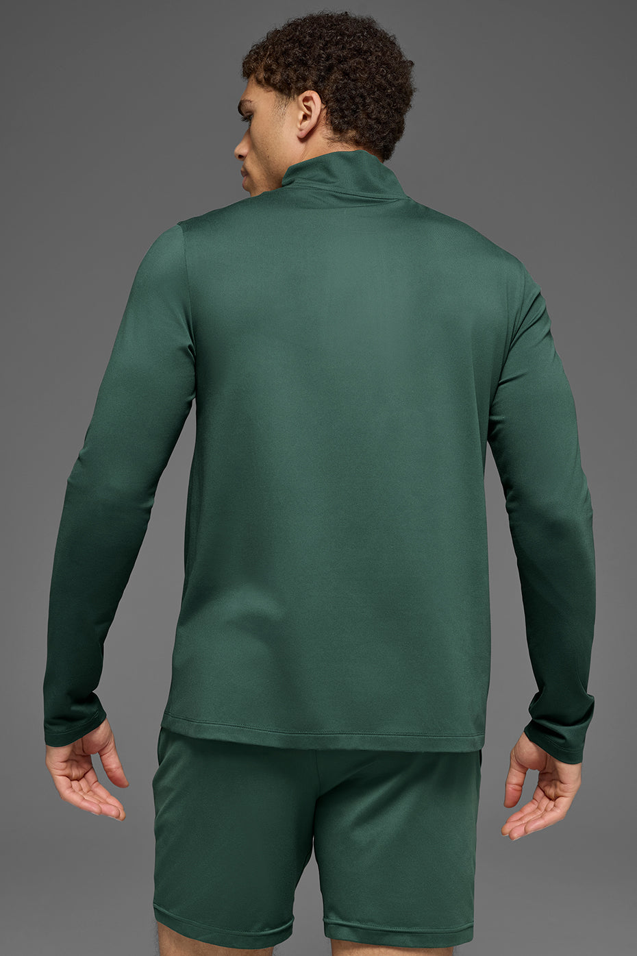 Alternative view of Conquer 1/4 Zip Reform Long Sleeve   Clover Green