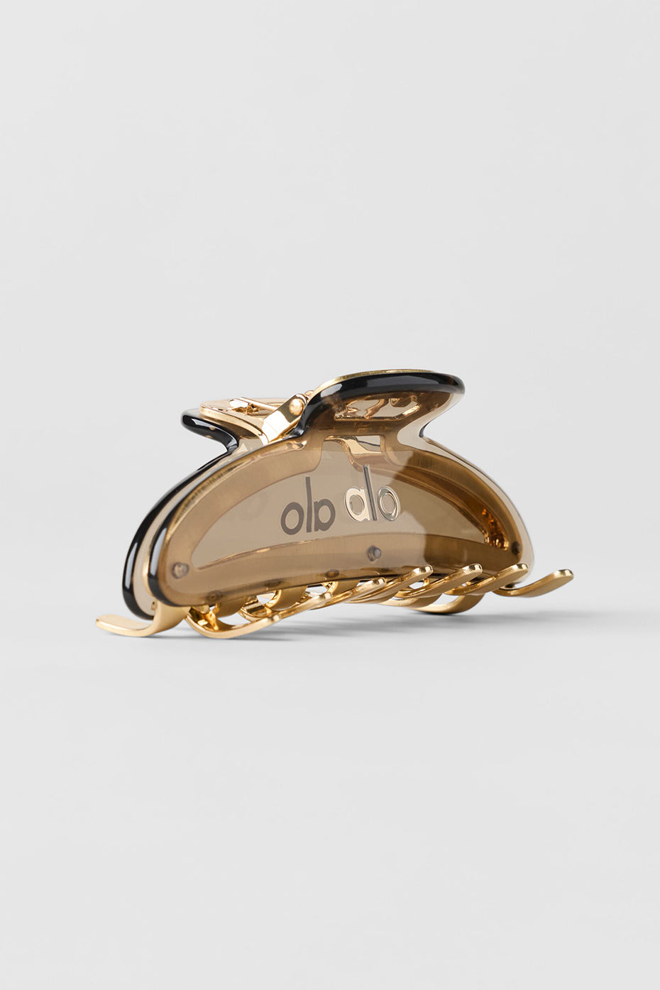 Acrylic Illusion Claw Clip   Gravel/Brushed Gold