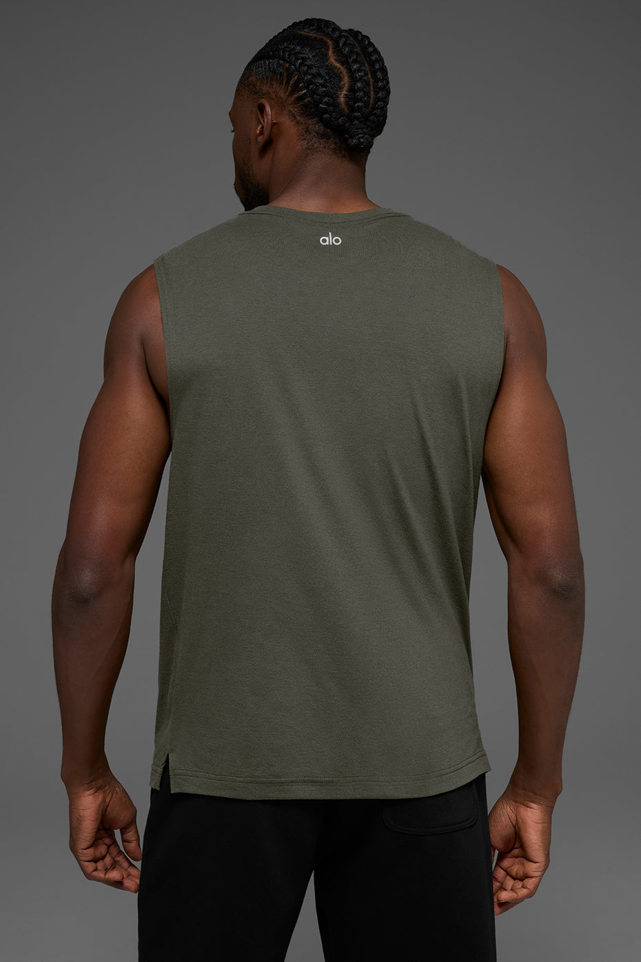 Alternative view of The Triumph Muscle Tank   Stealth Green