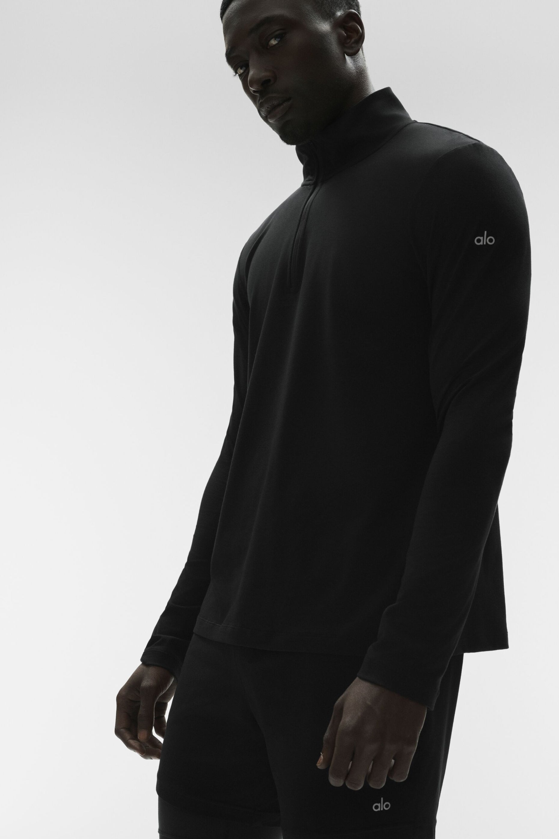 Conquer 1/4 Zip Reform Long Sleeve   Black