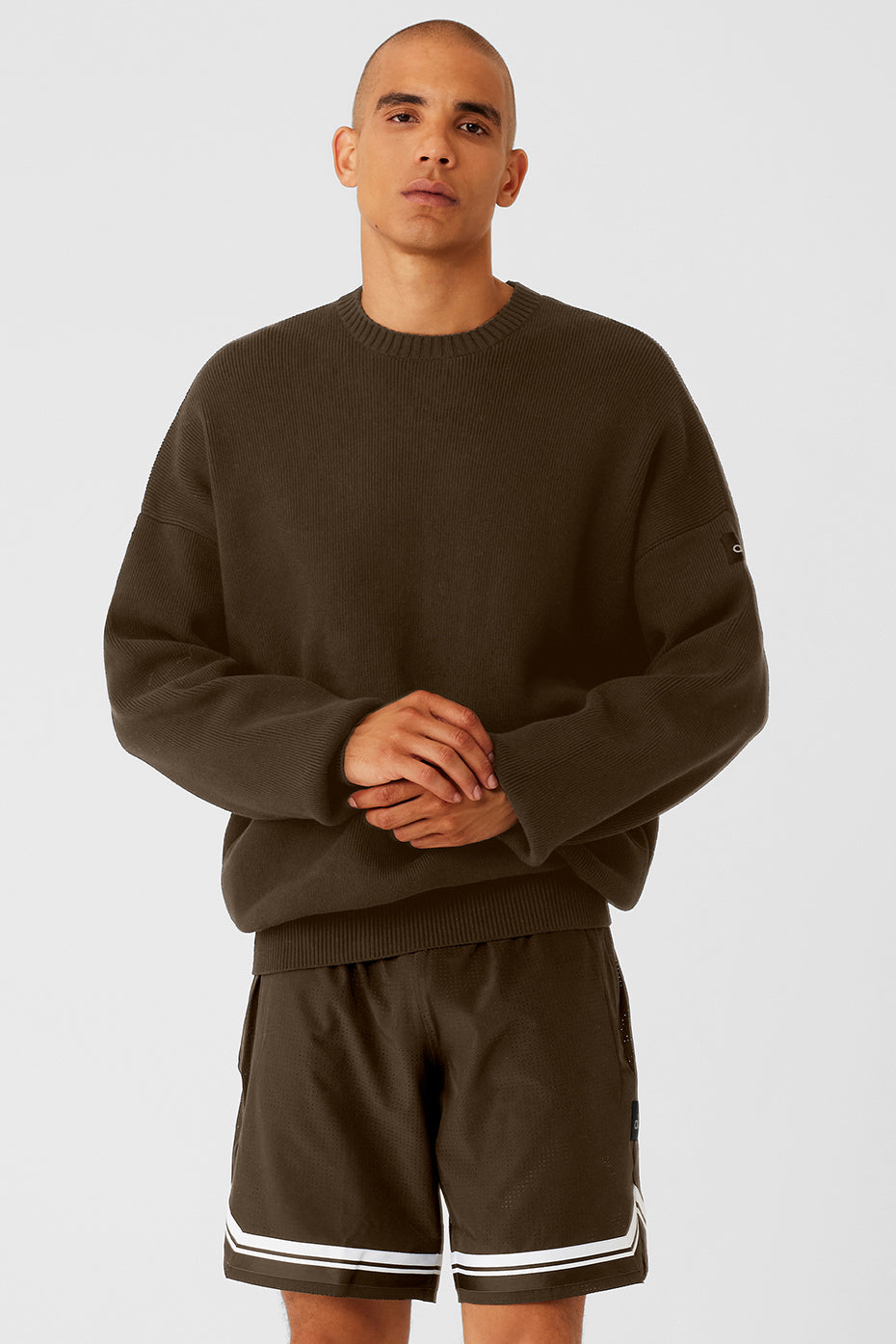 Scholar Crew Neck Sweater   Espresso