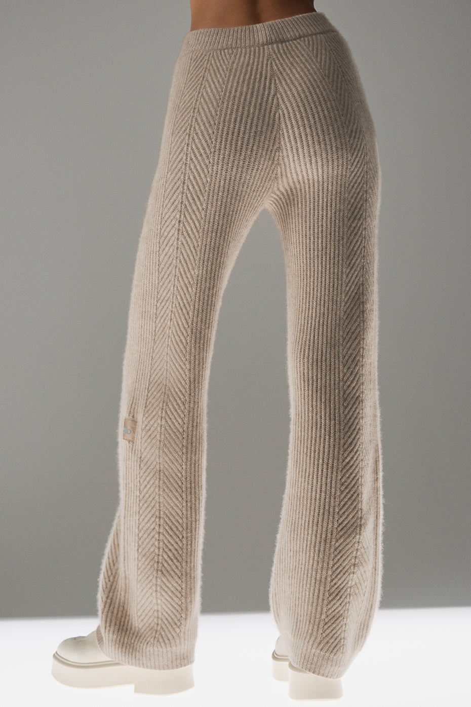 Alternative view of Winter Magic Cashmere Wide Leg Pant   Flax Heather