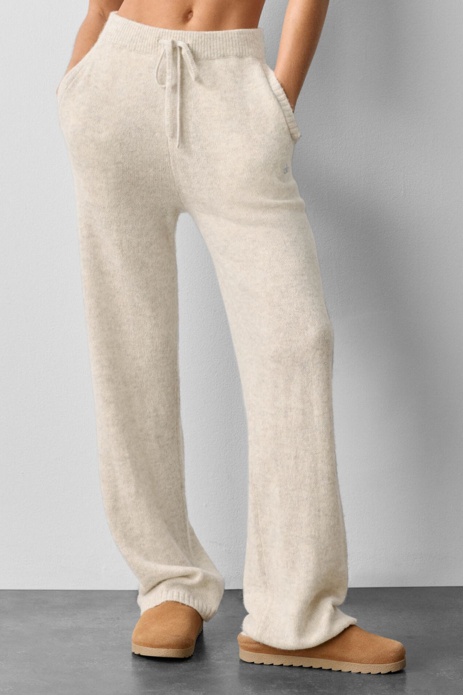 Wool Cashmere New Class Sweatpant   Oatmeal Heather