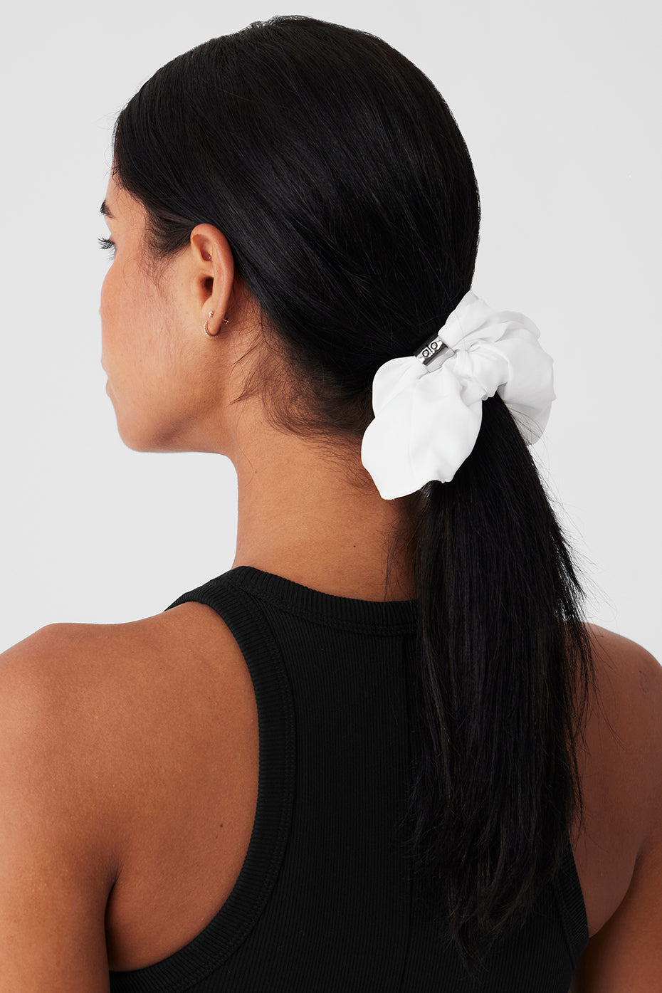 Alternative view of Bead It Oversized Scrunchie   White