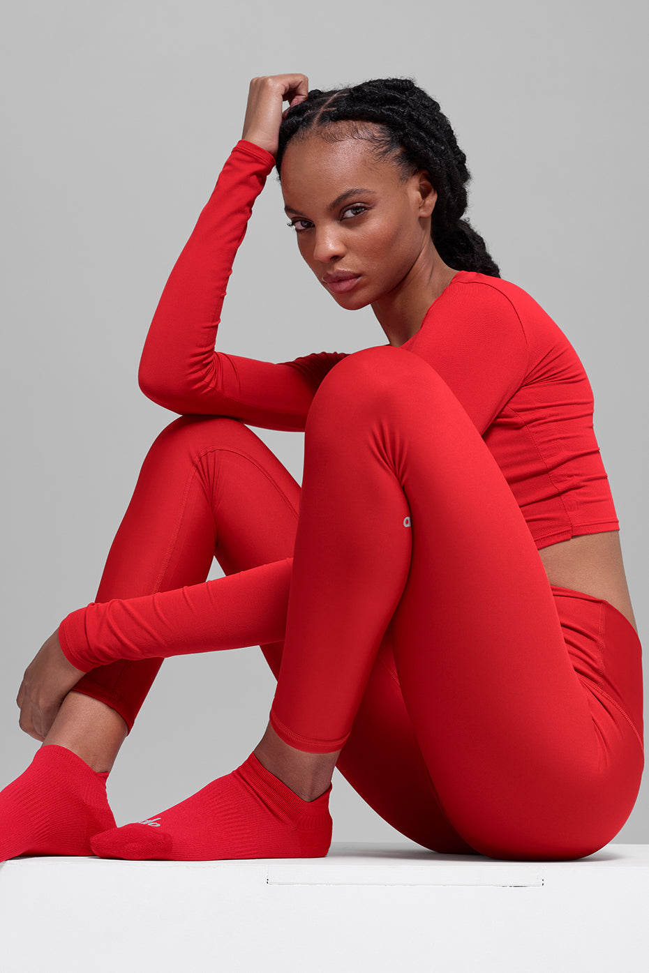 Alternative view of Unisex Performance Tab Sock   Bright Red