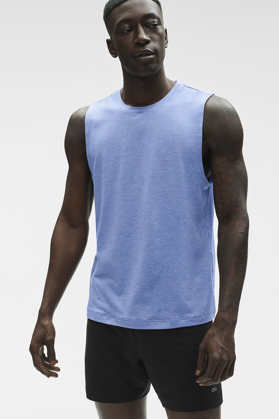 Conquer Muscle Tank   Provence Blue Heather