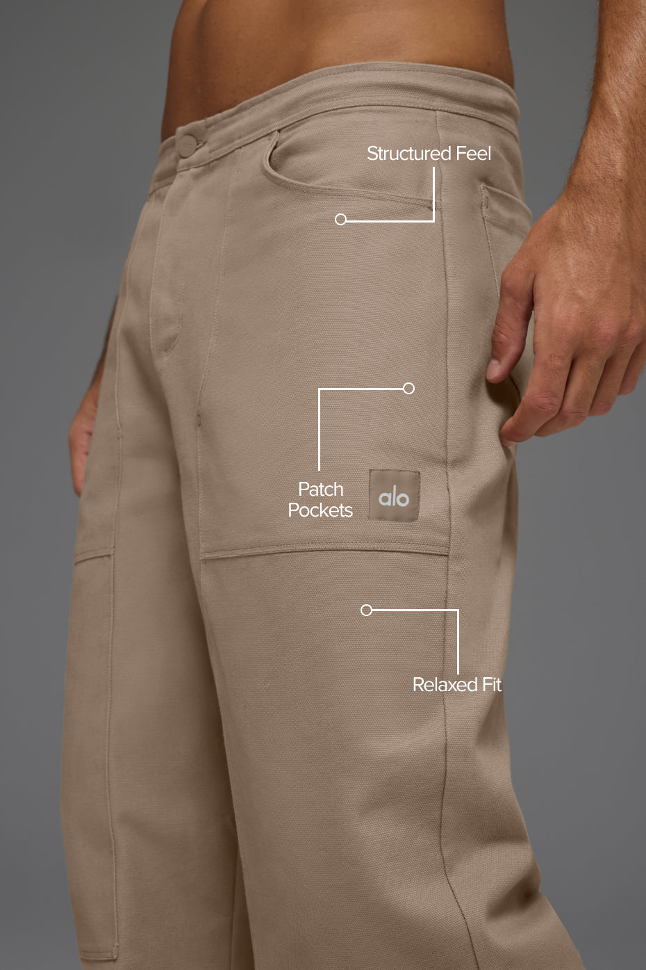 Alternative view of Cotton Canvas Carpenter Pant   Gravel