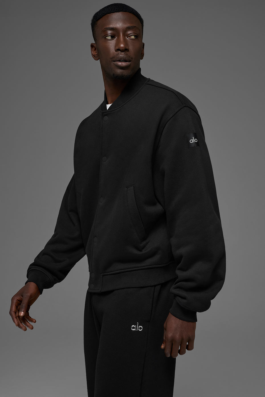 Renown Varsity Jacket   Black