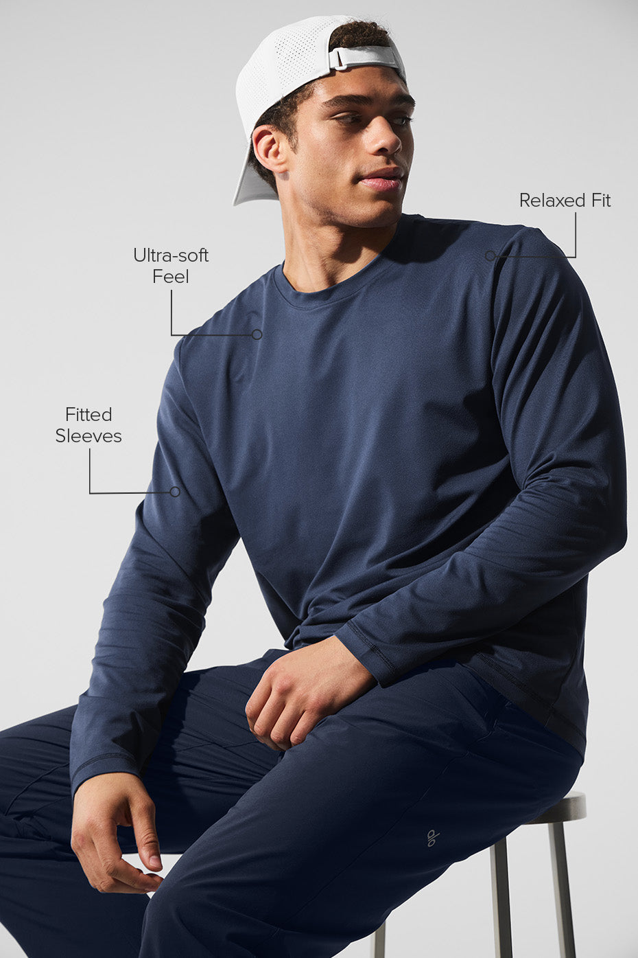 Alternative view of Conquer Reform Crewneck Long Sleeve   Navy