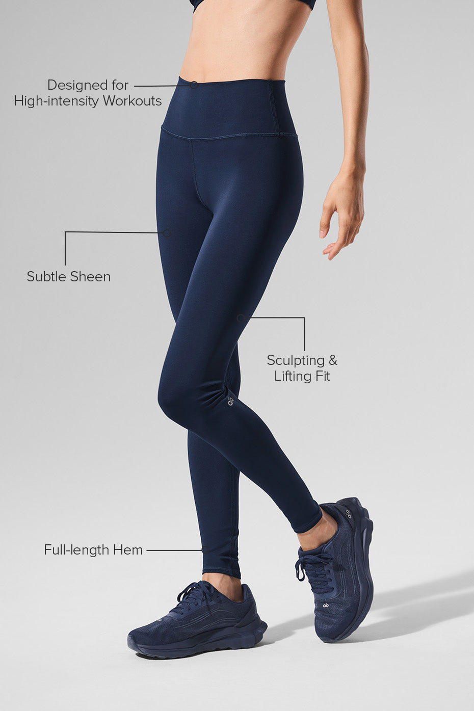 Alternative view of High Waist Airlift Legging   Navy