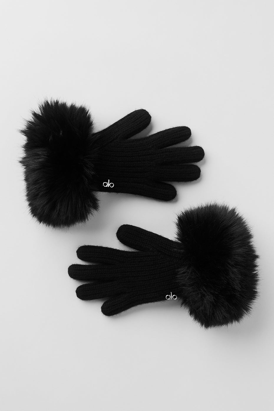 Alternative view of Courchevel Cashmere Gloves   Black