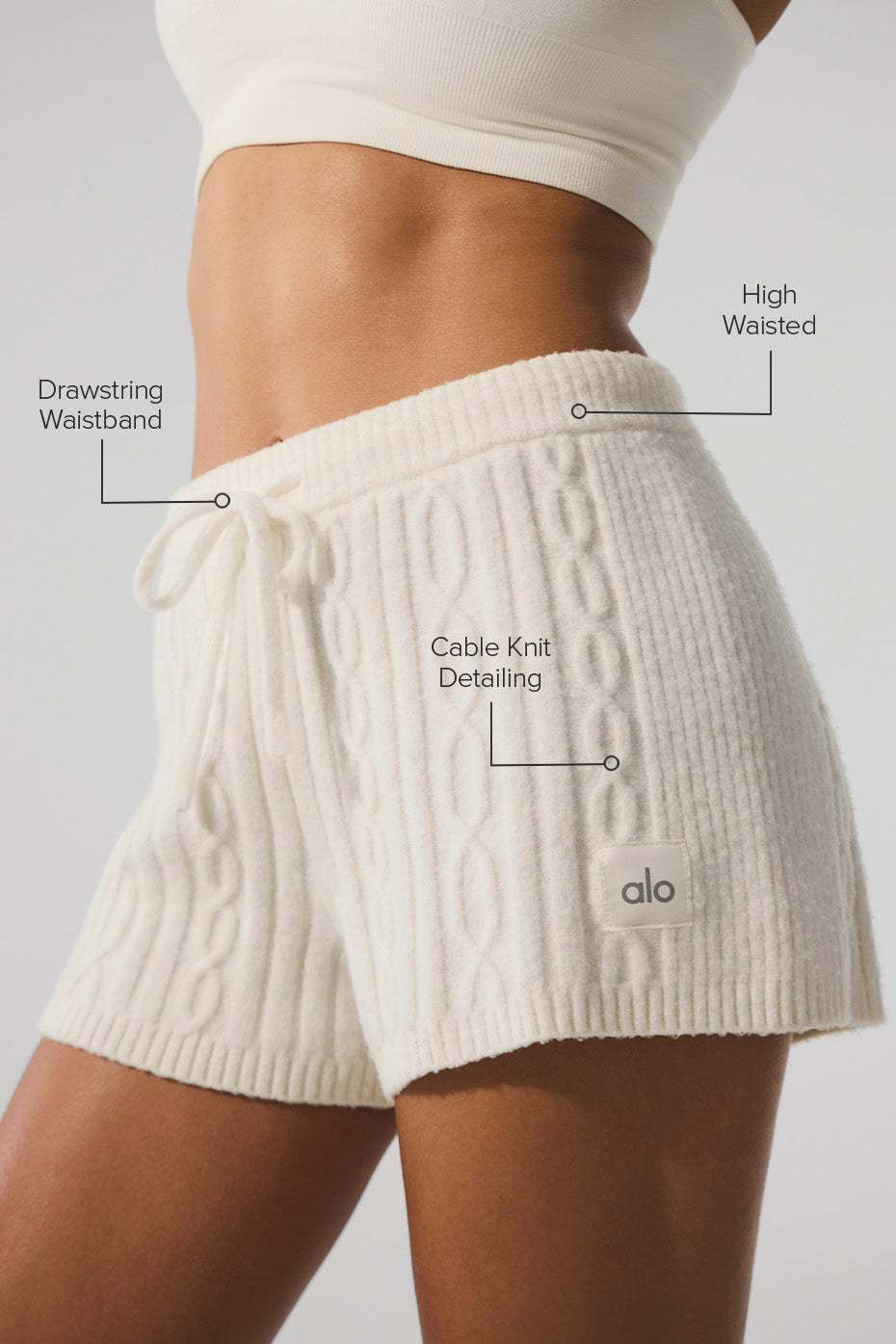 Alternative view of Cable Knit Winter Bliss Short   Ivory