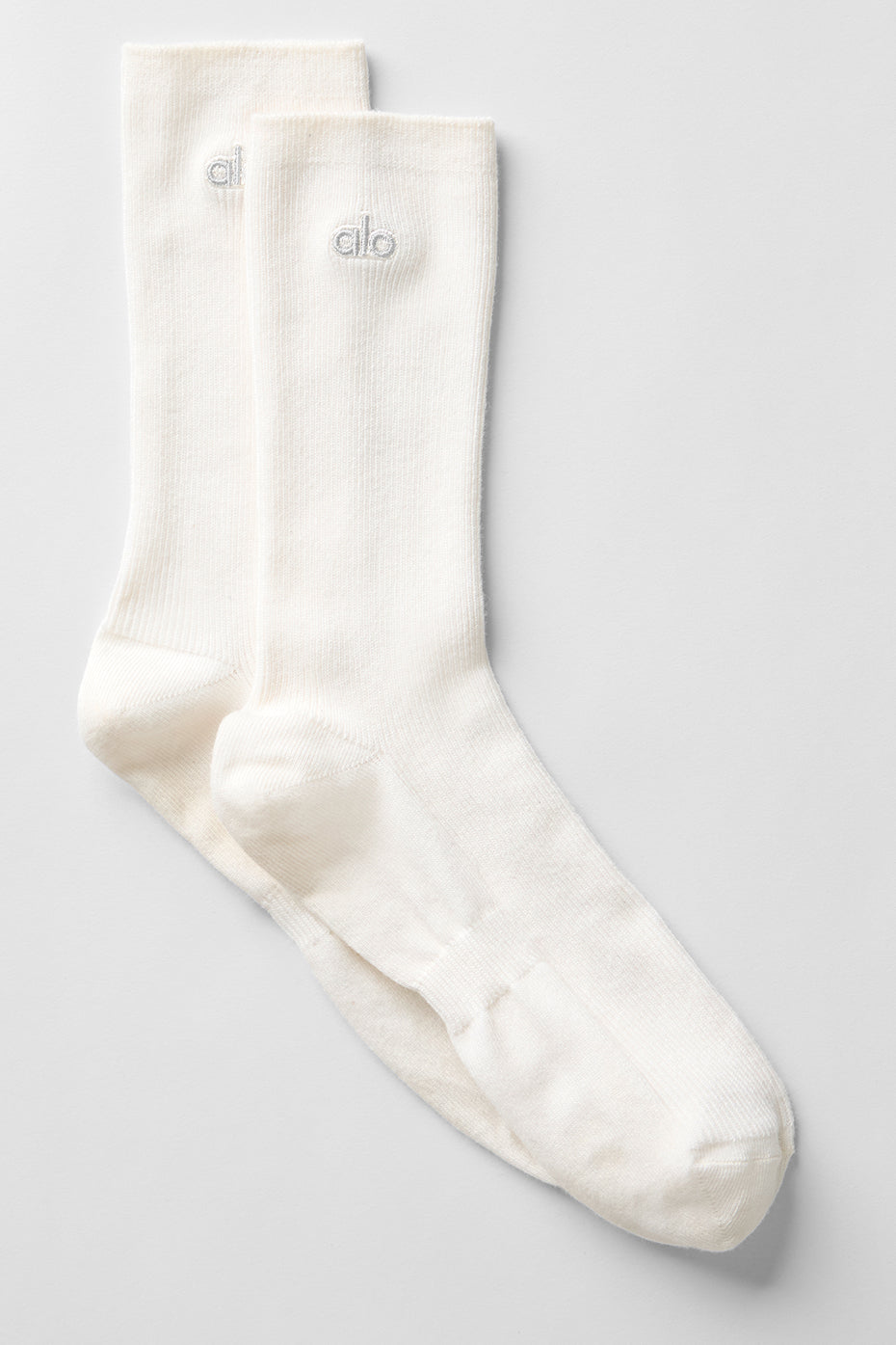 Unisex Half Crew Understated Sock   Ivory