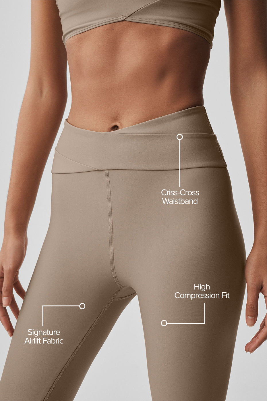Alternative view of Airlift High Waist 7/8 Horizon Legging   Gravel