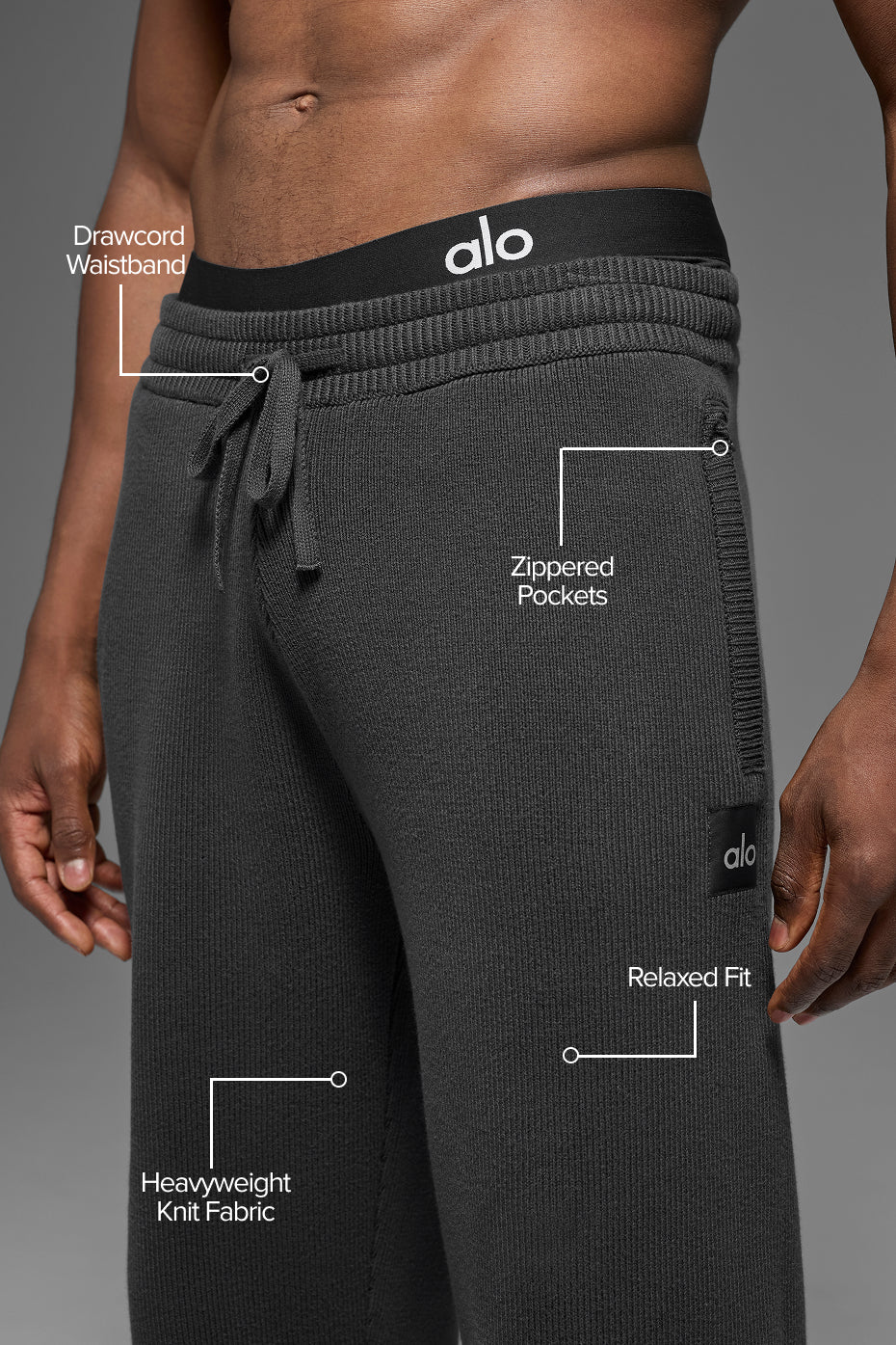 Alternative view of Scholar Straight Leg Sweatpant   Anthracite