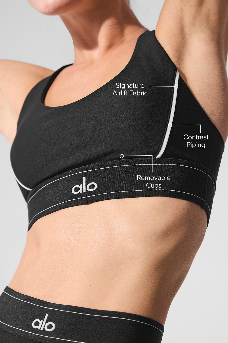 Alternative view of Airlift Suit Up Bra   Black/White