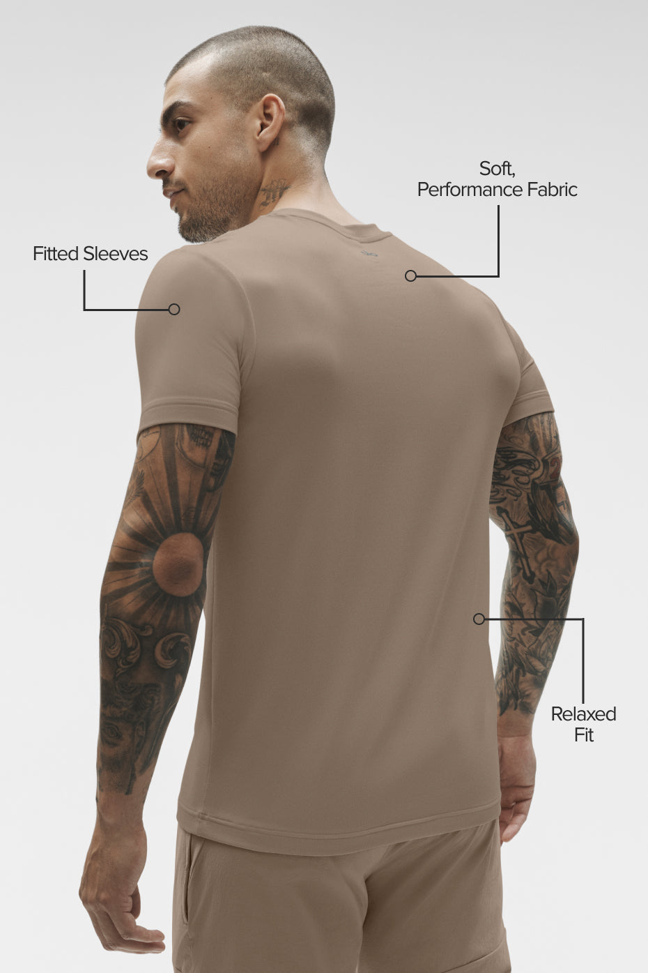 Alternative view of Conquer Reform Crewneck Short Sleeve   Gravel