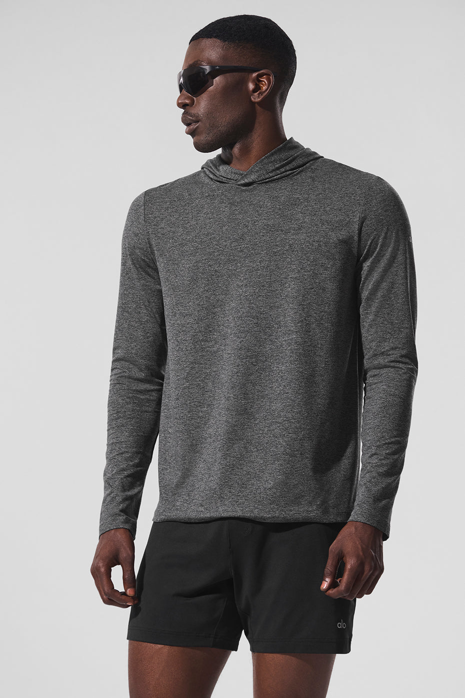 Conquer Reform Long Sleeve With Hood   Dark Heather Grey