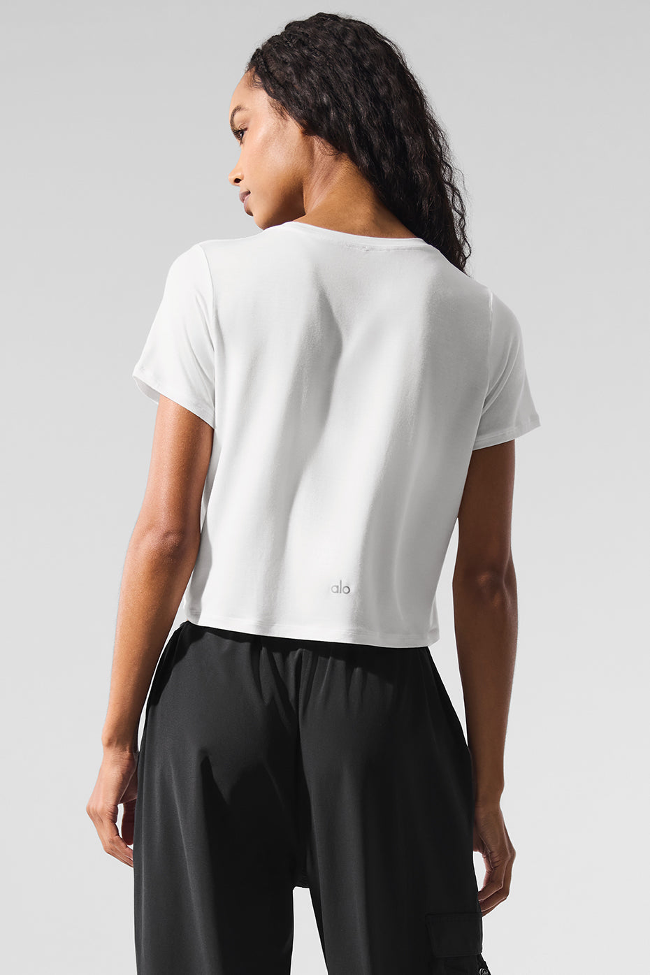 Alternative view of Cropped All Day Short Sleeve   White