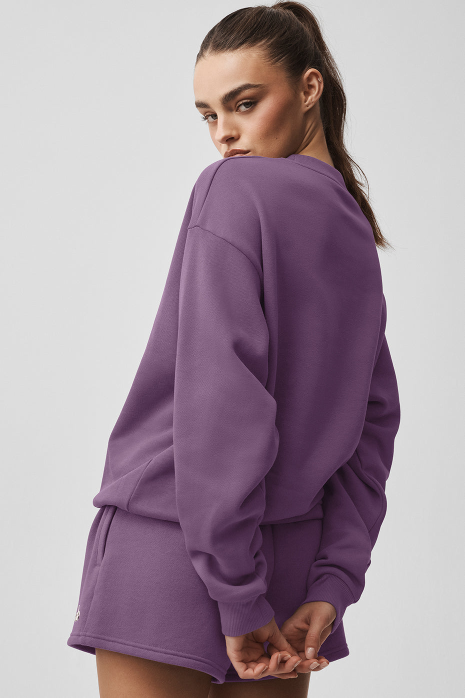Alternative view of Accolade Crew Neck Pullover   Plum Kiss