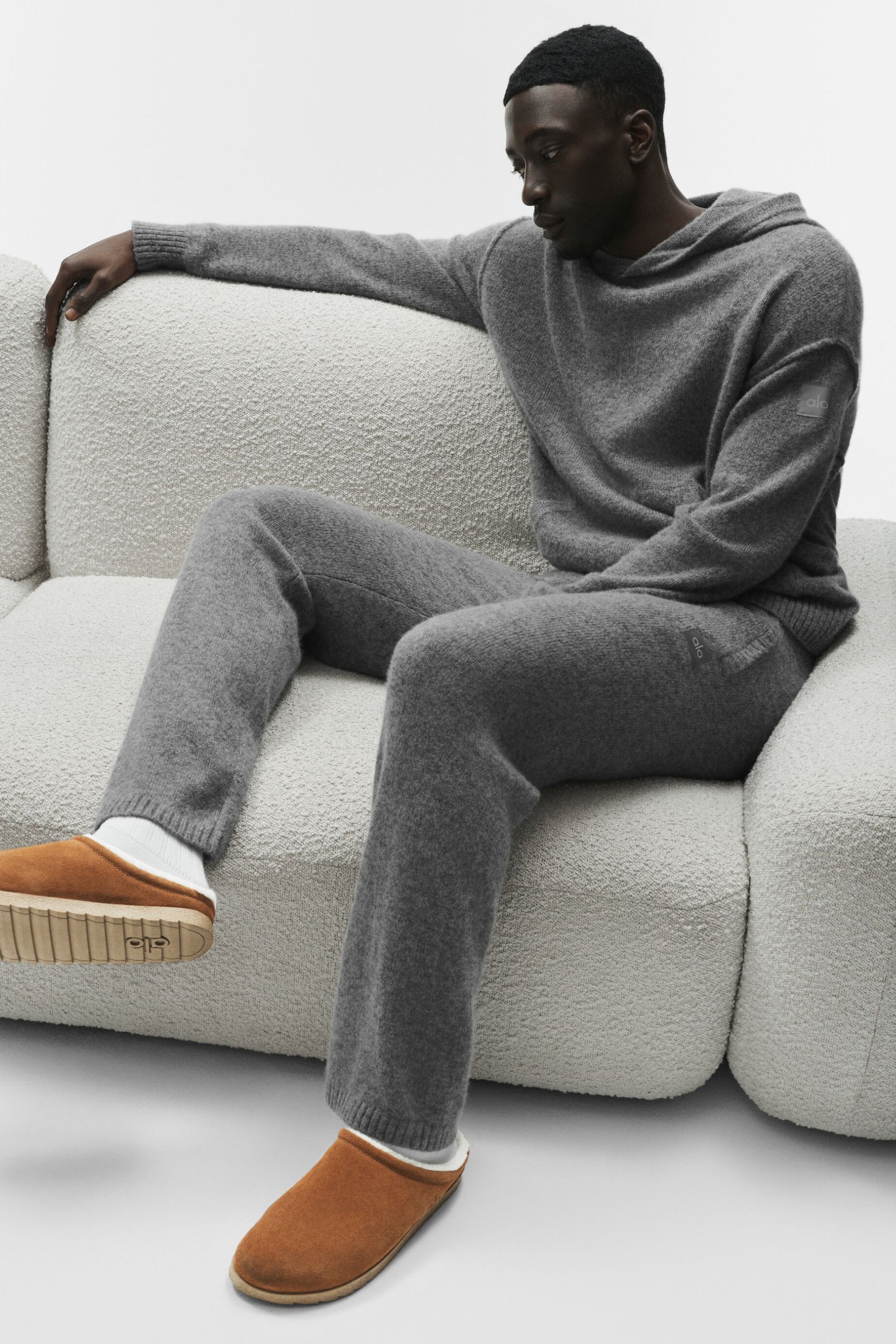 Wool Cashmere New Class Sweatpant   Platinum Grey