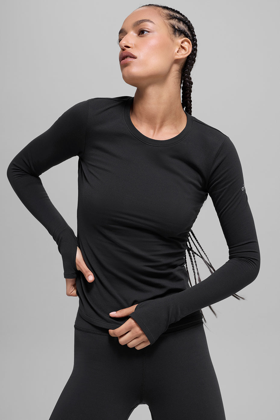 Airbrush Winter Warm Nocturne Long Sleeve   Black