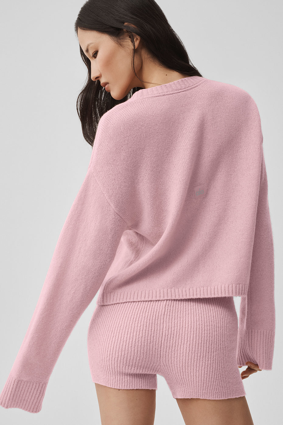 Alternative view of Wool Cashmere New Class Tie Cardigan   Vintage Pink