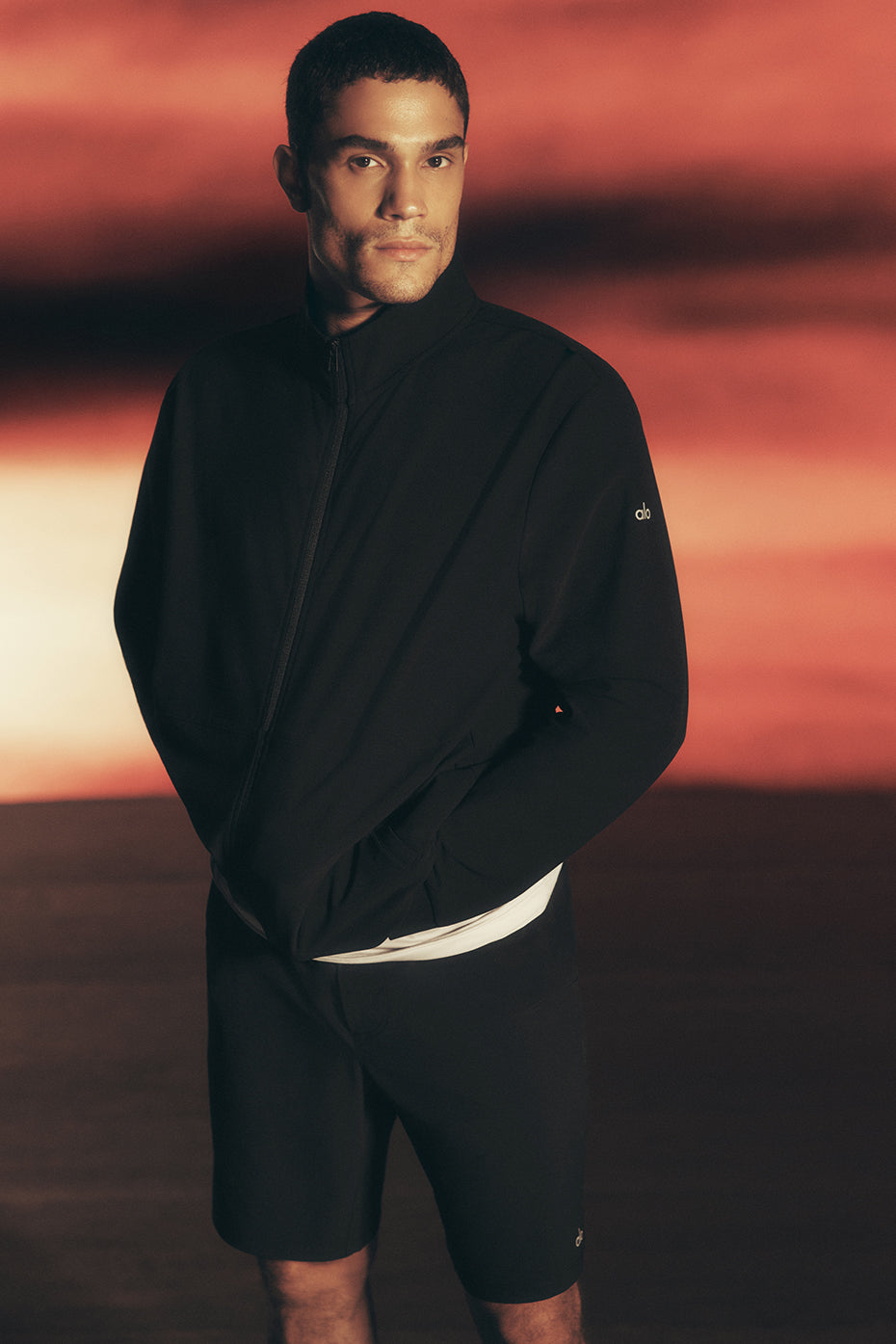 Conquer Max Mock Neck Full Zip   Black