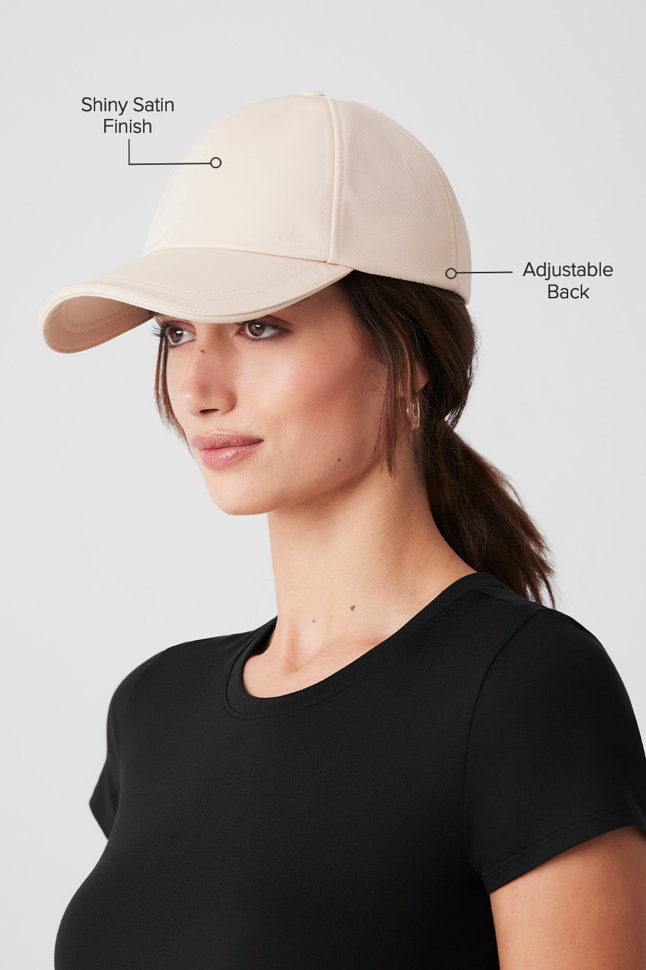 Alternative view of Satin Off Duty Cap   Creme