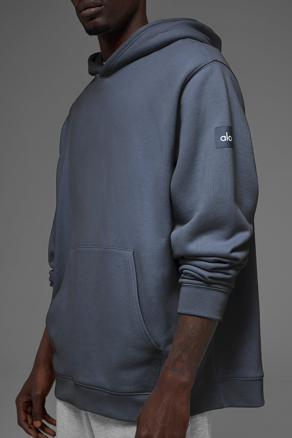 Alternative view of Renown Heavy Weight Hoodie   Bluestone