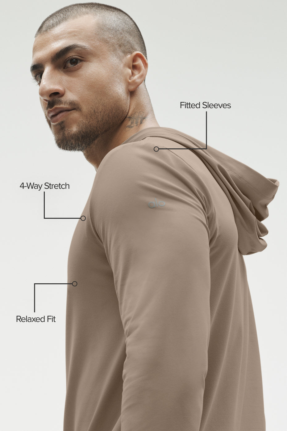 Alternative view of Conquer Reform Long Sleeve With Hood   Gravel