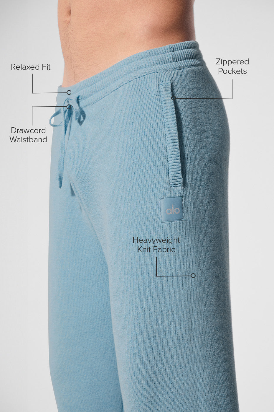 Alternative view of Scholar Straight Leg Sweatpant   Celestial Blue Heather
