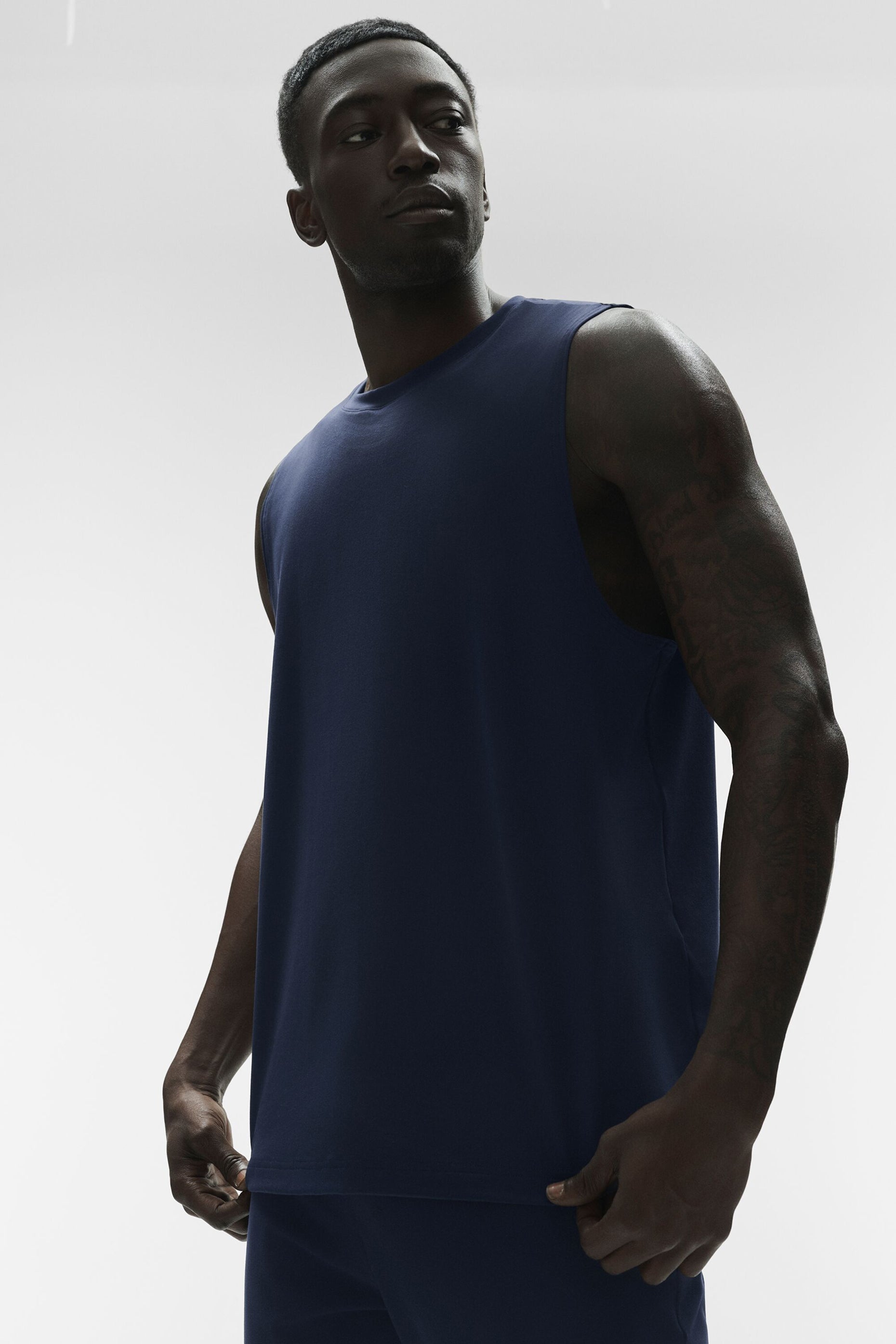 Conquer Muscle Tank   Navy