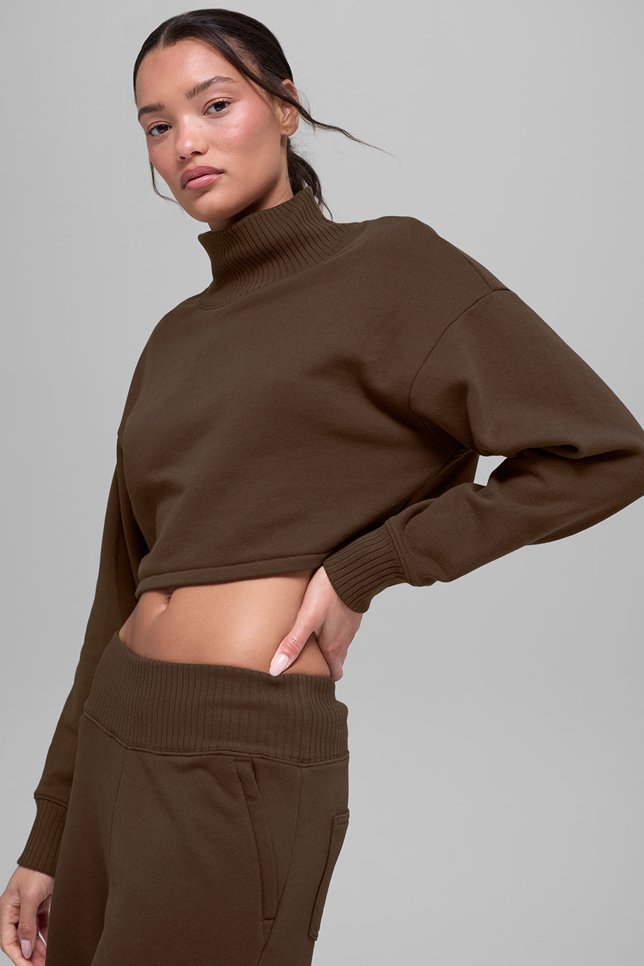 Cropped Serenity Coverup   Espresso