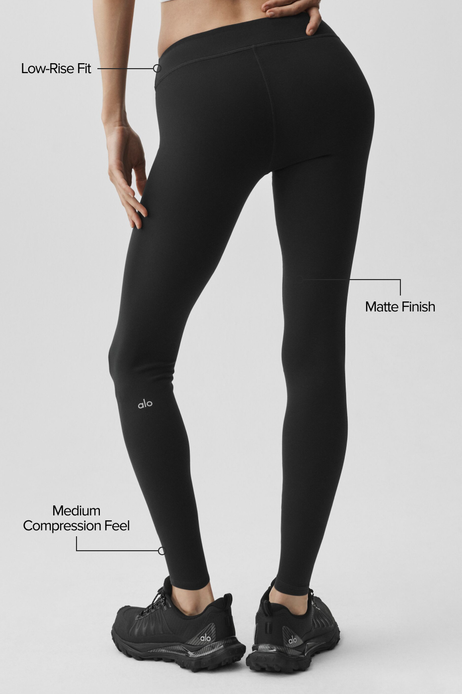 Alternative view of Airbrush Low Rise 7/8 Legging   Black