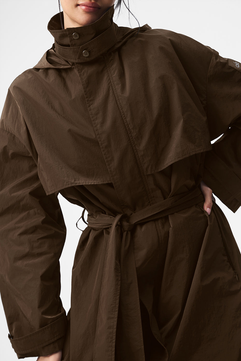 Alternative view of Crinkle On The Move Trench   Espresso