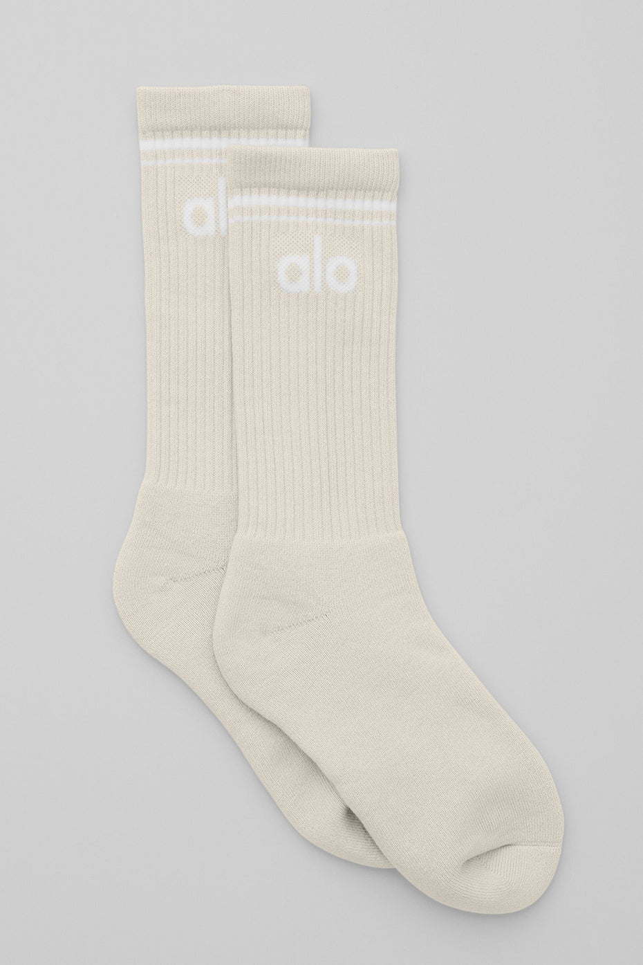 Unisex Throwback Sock   Bone/White