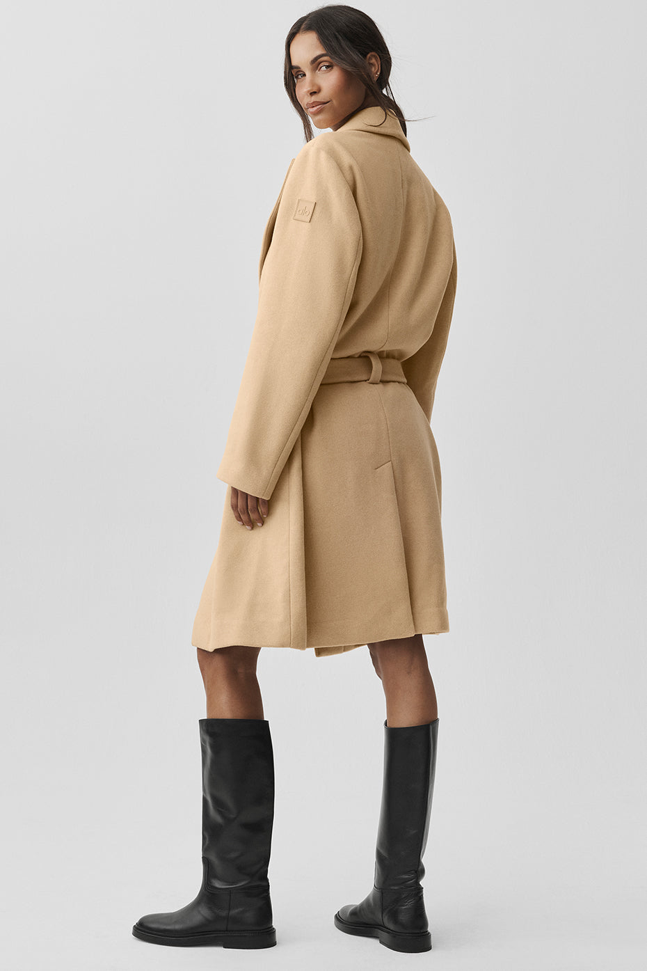 Alternative view of Wool Gameday Overcoat   Camel