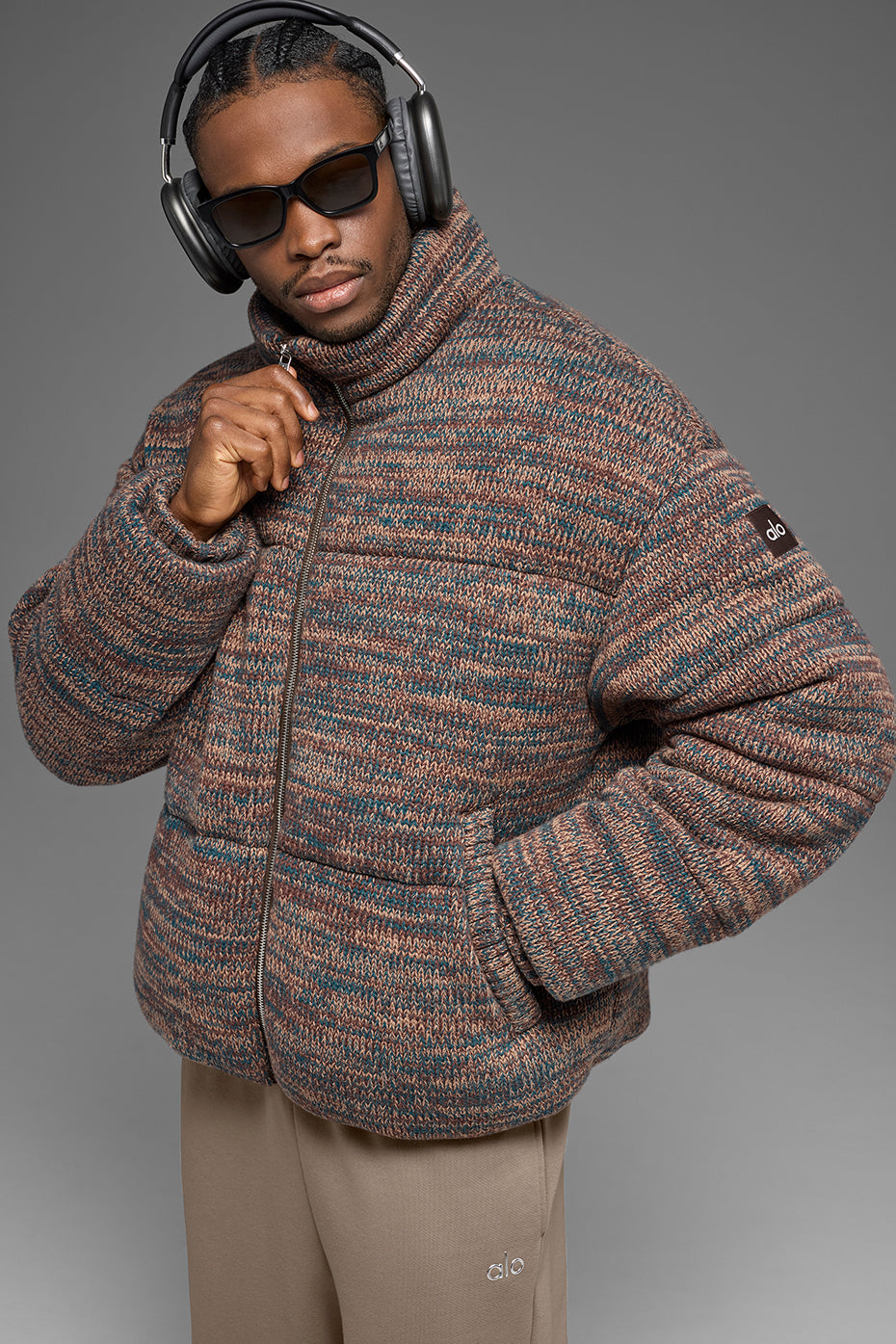 Stage Sweater Puffer   Brown Multi