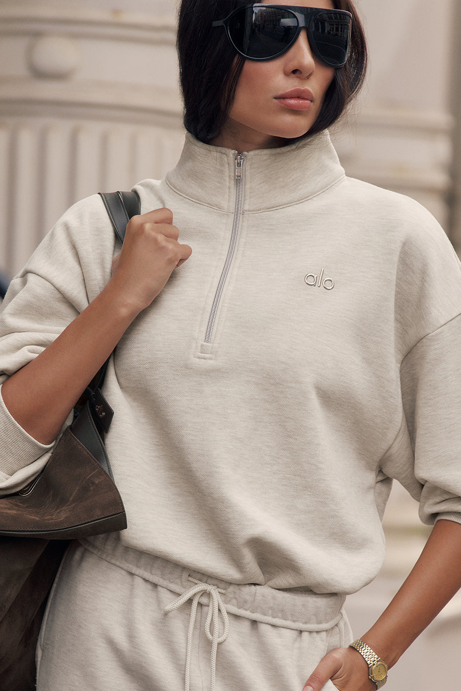 Accolade 1/4 Zip Pullover   Oatmeal Heather