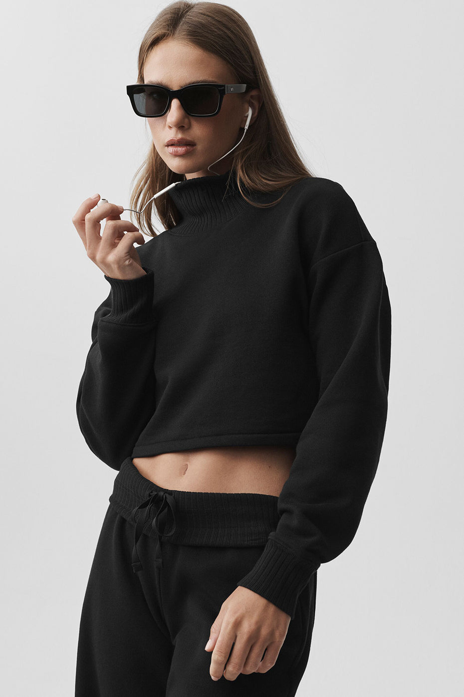 Cropped Serenity Coverup   Black