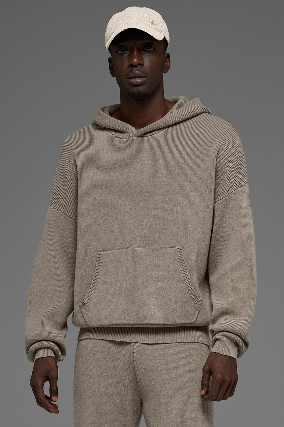 Alternative view of Scholar Hooded Sweater   Light Cocoa