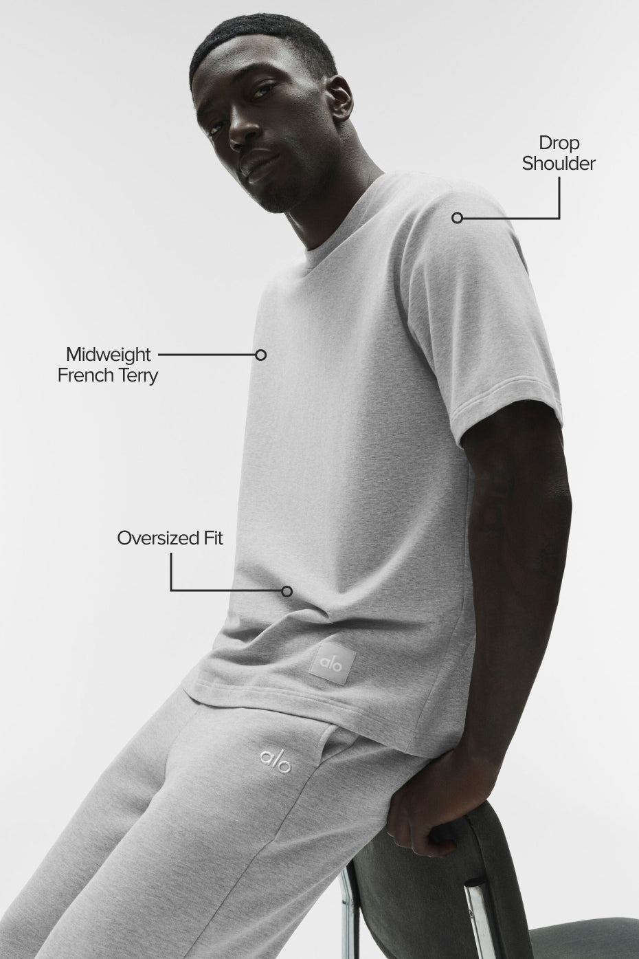 Alternative view of Double Take Short Sleeve   Athletic Heather Grey