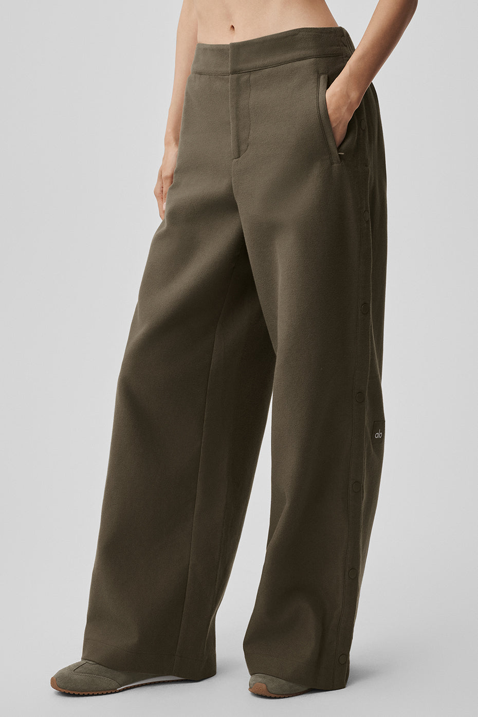 Alternative view of Mid Rise Cosmopolitan Snap Pant   Olive Tree