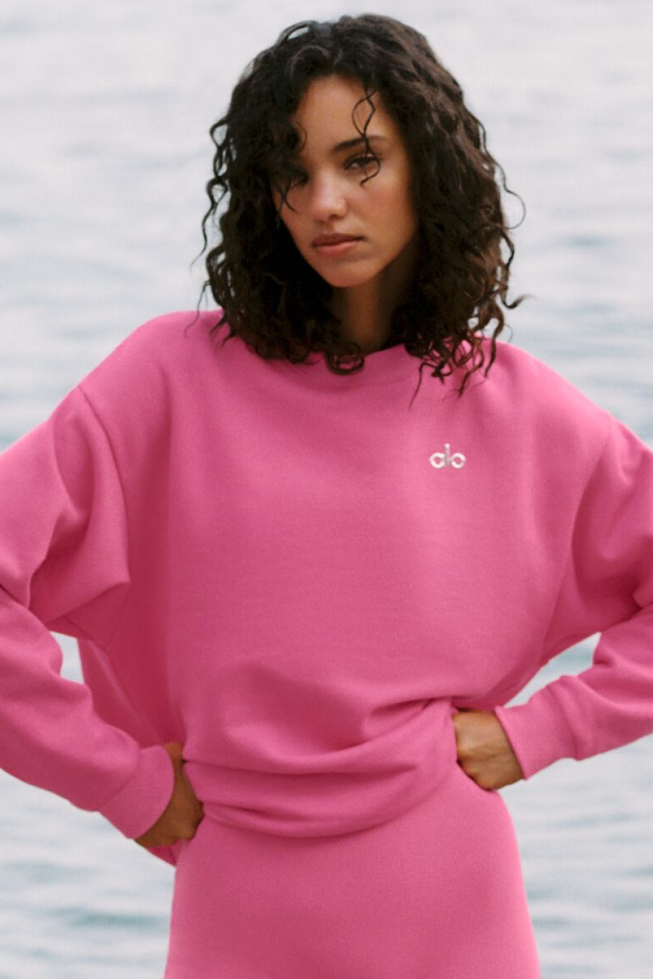 Accolade Crew Neck Pullover   Paradise Pink