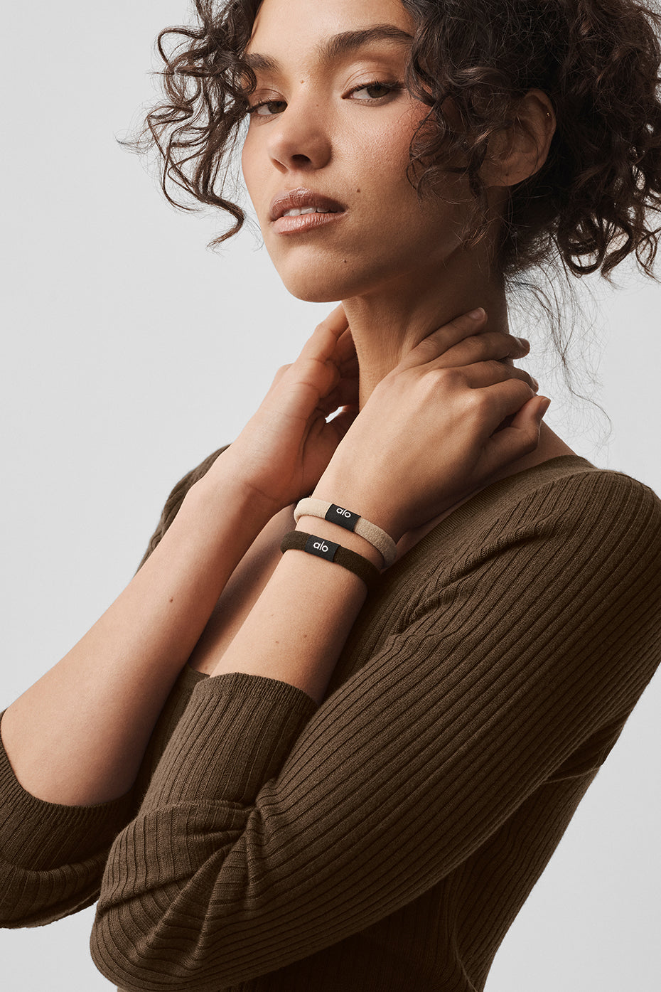 Alternative view of Untangled Hair Tie (6 Pack)   Beige/Espresso