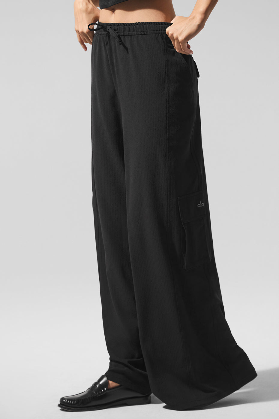 Dreamscape Cargo Wide Leg Pant   Black